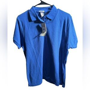 BRAND NEW RIVER END Bright Blue Fitted Polo Shirt SIZE L